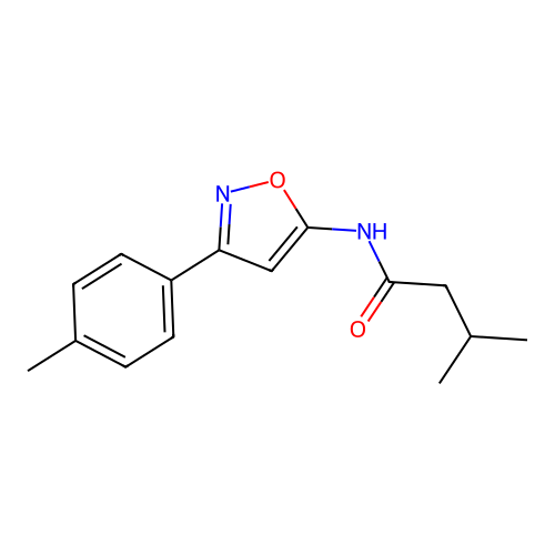 3-methyl-N-[3-(4-methylphenyl)-1,2-oxazol-5-yl]butanamide structure