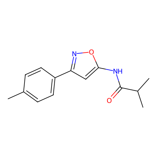 2-methyl-N-[3-(4-methylphenyl)-1,2-oxazol-5-yl]propanamide structure