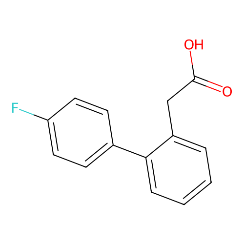 2-Biphenyl-4'-fluoro-acetic acid structure
