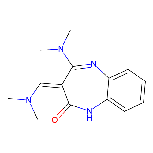 4-(Dimethylamino)-3-((dimethylamino)methylene)-1,3-dihydro-2H-1,5-benzodiazepin-2-one structure