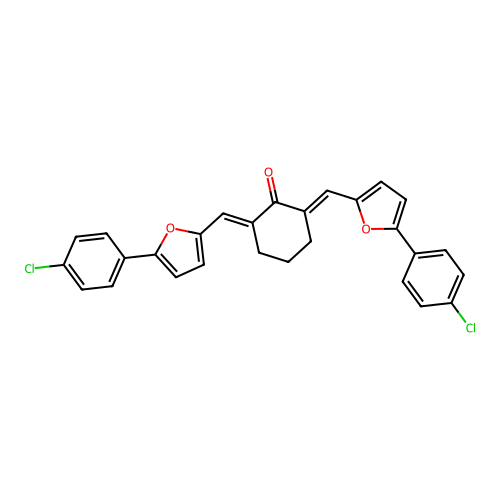 2,6-Bis{[5-(4-chlorophenyl)-2-furyl]methylene}cyclohexanone structure