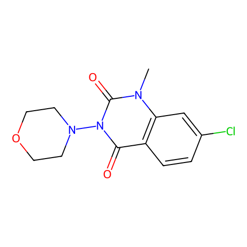 2,4(1H,3H)-Quinazolinedione, 7-chloro-1-methyl-3-(4-morpholinyl)- structure