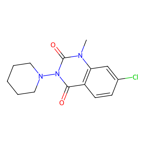 2,4(1H,3H)-Quinazolinedione, 7-chloro-1-methyl-3-(1-piperidinyl)- structure