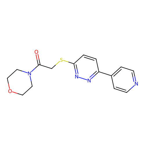 1-Morpholin-4-yl-2-(6-pyridin-4-ylpyridazin-3-yl)sulfanylethanone structure