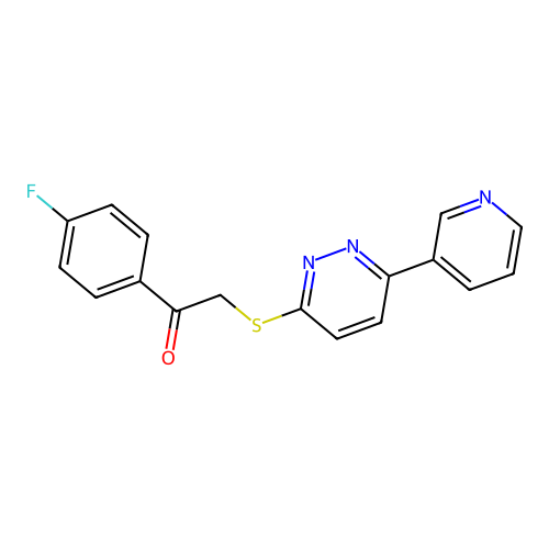 1-(4-Fluorophenyl)-2-(6-pyridin-3-ylpyridazin-3-yl)sulfanylethanone structure