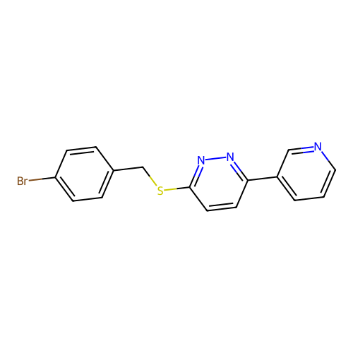 3-((4-Bromobenzyl)thio)-6-(pyridin-3-yl)pyridazine structure