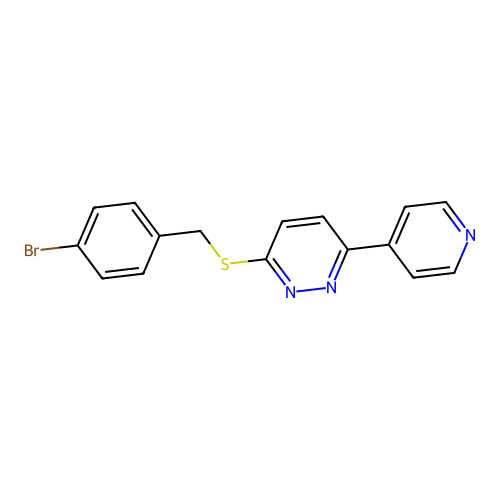 3-((4-Bromobenzyl)thio)-6-(pyridin-4-yl)pyridazine structure