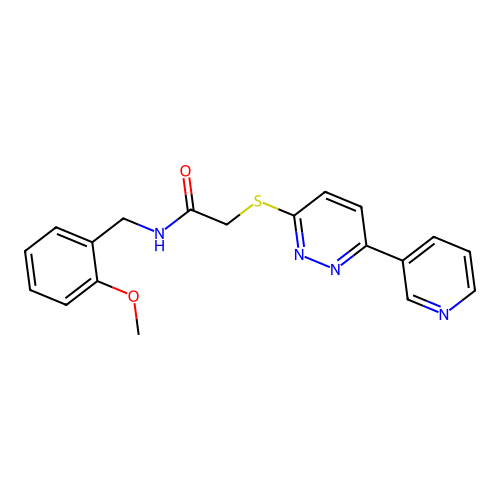 N-(2-methoxybenzyl)-2-((6-(pyridin-3-yl)pyridazin-3-yl)thio)acetamide structure