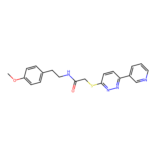 N-(4-methoxyphenethyl)-2-((6-(pyridin-3-yl)pyridazin-3-yl)thio)acetamide structure