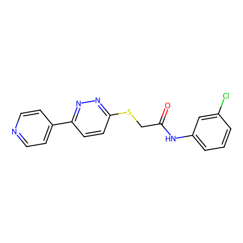 N-(3-chlorophenyl)-2-(6-pyridin-4-ylpyridazin-3-yl)sulfanylacetamide structure