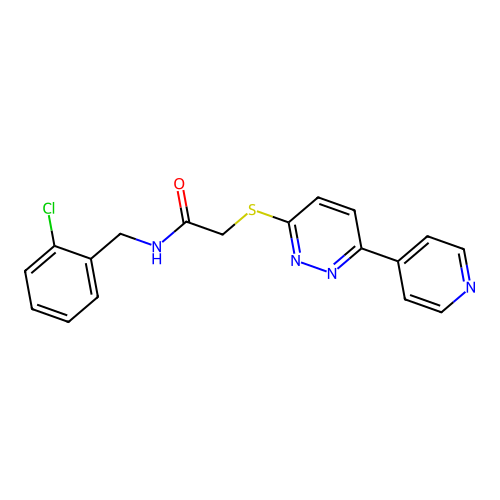N-(2-chlorobenzyl)-2-((6-(pyridin-4-yl)pyridazin-3-yl)thio)acetamide structure
