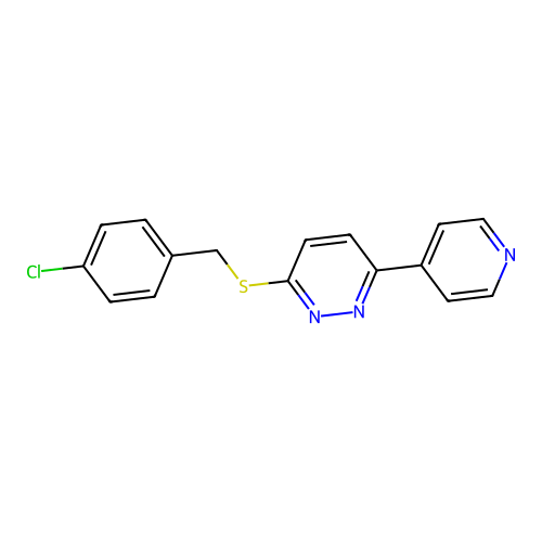 3-((4-Chlorobenzyl)thio)-6-(pyridin-4-yl)pyridazine structure