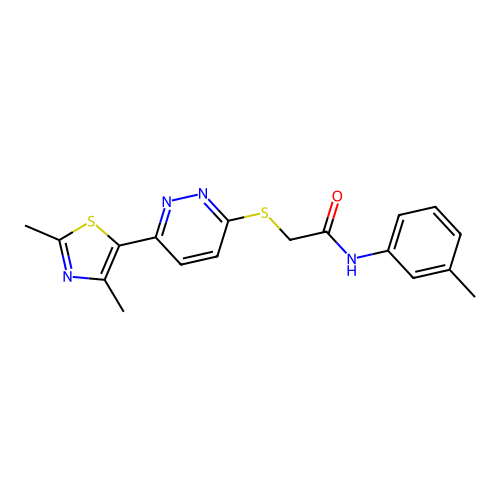 2-((6-(2,4-dimethylthiazol-5-yl)pyridazin-3-yl)thio)-N-(m-tolyl)acetamide structure