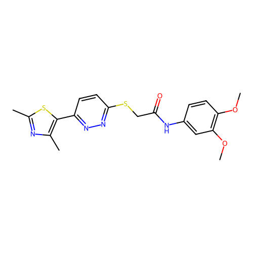 N-(3,4-dimethoxyphenyl)-2-{[6-(2,4-dimethyl-1,3-thiazol-5-yl)pyridazin-3-yl]sulfanyl}acetamide structure