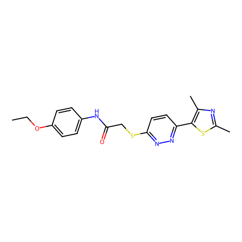 2-((6-(2,4-dimethylthiazol-5-yl)pyridazin-3-yl)thio)-N-(4-ethoxyphenyl)acetamide structure