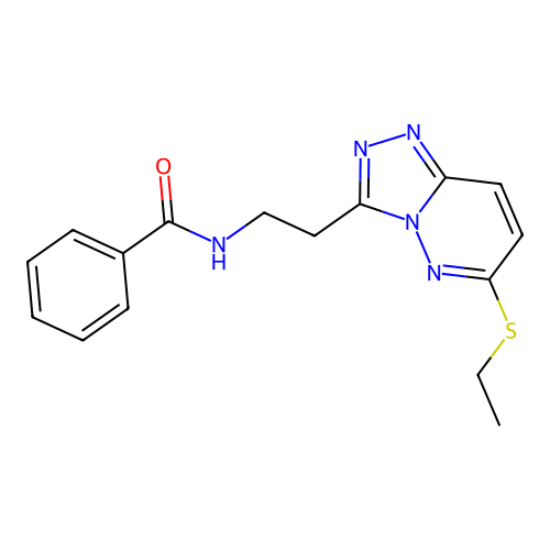 N-(2-(6-(ethylthio)-[1,2,4]triazolo[4,3-b]pyridazin-3-yl)ethyl)benzamide structure