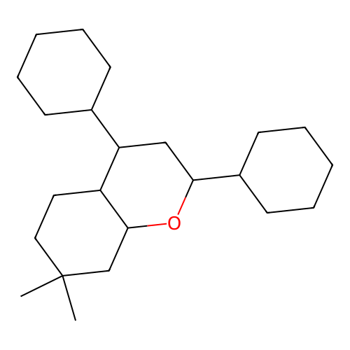 2,4-Dicyclohexyl-7,7-dimethyloctahydro-2H-1-benzopyran structure