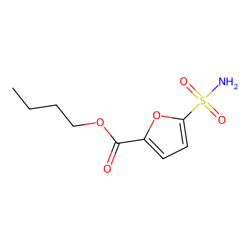 Butyl 5-sulfamoylfuran-2-carboxylate structure