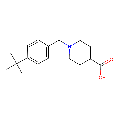 1-(4-Tert-butylbenzyl)piperidine-4-carboxylic acid structure