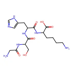 Glycyl-seryl-histidyl-lysine structure
