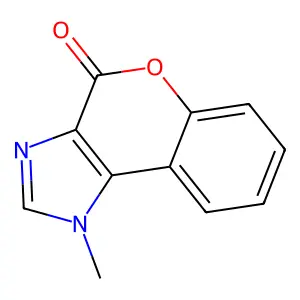 (1)Benzopyrano(3,4-d)imidazol-4(1H)-one, 1-methyl- structure