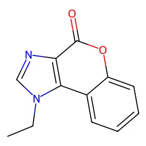 (1)Benzopyrano(3,4-d)imidazol-4(1H)-one, 1-ethyl- structure