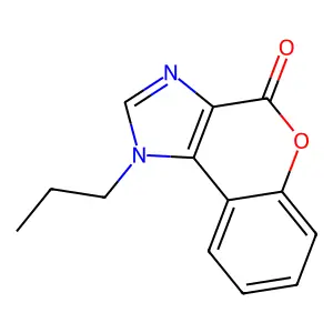 (1)Benzopyrano(3,4-d)imidazol-4(1H)-one, 1-propyl- structure