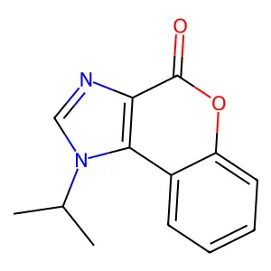 (1)Benzopyrano(3,4-d)imidazol-4(1H)-one, 1-(1-methylethyl)- structure