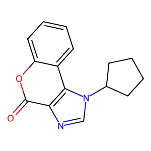 (1)Benzopyrano(3,4-d)imidazol-4(1H)-one, 1-cyclopentyl- structure