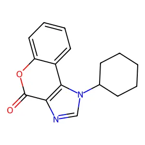 (1)Benzopyrano(3,4-d)imidazol-4(1H)-one, 1-cyclohexyl- structure