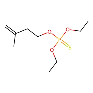 Phosphorothioic acid, O,O-diethyl O-(3-methyl-3-butenyl) ester structure