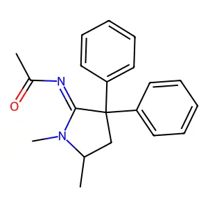 (+-)-2-Acetimido-1,5-dimethyl-3,3-diphenylpyrrolidine structure