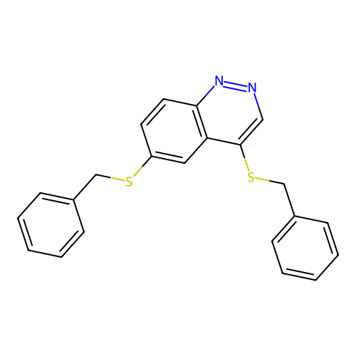 4,6-Bis(benzylthio)cinnoline structure