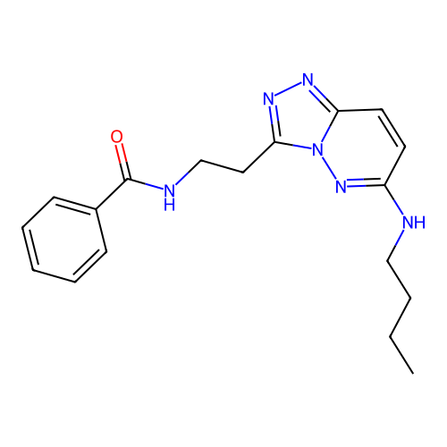 N-(2-(6-(butylamino)-[1,2,4]triazolo[4,3-b]pyridazin-3-yl)ethyl)benzamide structure