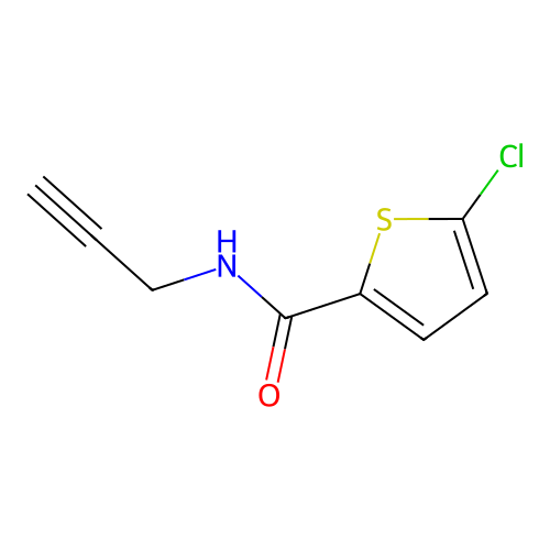 5-chloro-N-(prop-2-ynyl)thiophene-2-carboxamide structure
