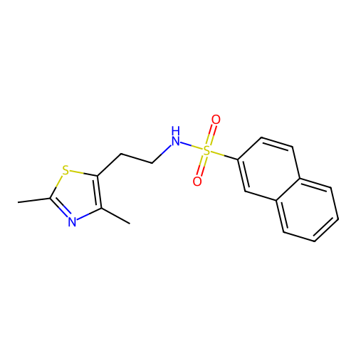 N-[2-(2,4-dimethyl-1,3-thiazol-5-yl)ethyl]naphthalene-2-sulfonamide structure