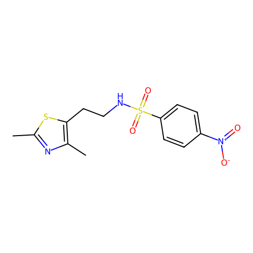 N-[2-(2,4-dimethyl-1,3-thiazol-5-yl)ethyl]-4-nitrobenzenesulfonamide structure
