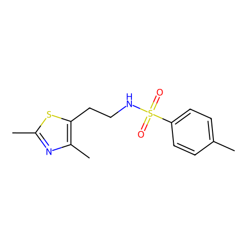 N-[2-(2,4-dimethyl-1,3-thiazol-5-yl)ethyl]-4-methylbenzenesulfonamide structure