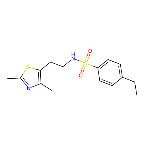 N-(2-(2,4-dimethylthiazol-5-yl)ethyl)-4-ethylbenzenesulfonamide structure