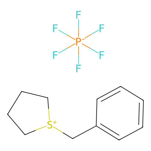 1-Benzyltetrahydrothiophenium hexafluorophosphate structure