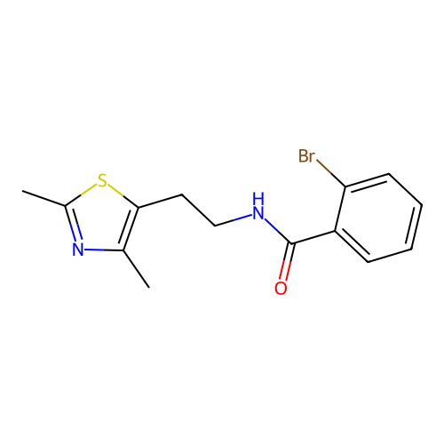 2-bromo-N-(2-(2,4-dimethylthiazol-5-yl)ethyl)benzamide structure