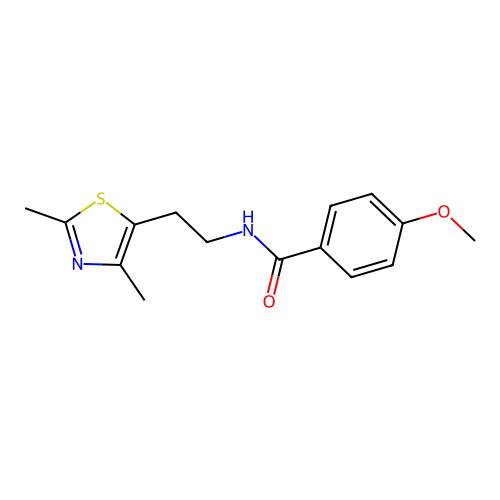 N-[2-(2,4-dimethyl-1,3-thiazol-5-yl)ethyl]-4-methoxybenzamide structure