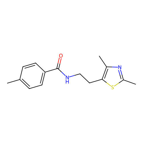 N-[2-(2,4-dimethyl-1,3-thiazol-5-yl)ethyl]-4-methylbenzamide structure
