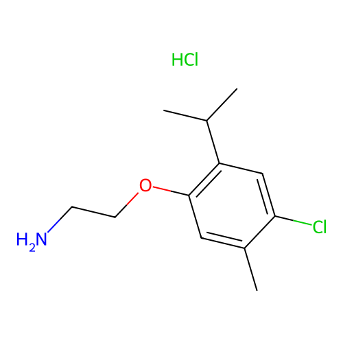 2-(4-Chloro-2-isopropyl-5-methyl-phenoxy)-ethylamine hydrochloride structure
