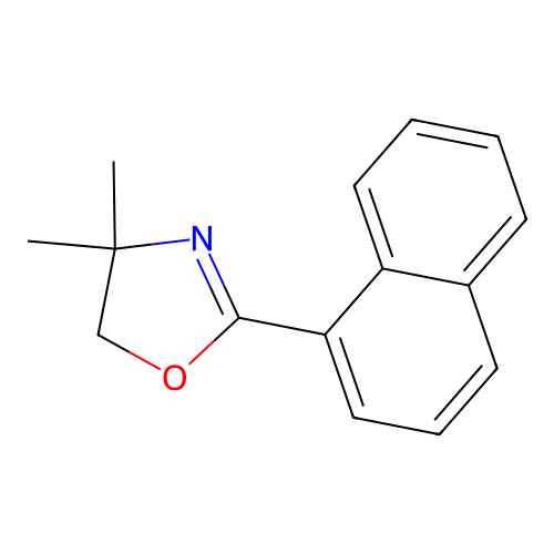 Oxazole, 4,5-dihydro-4,4-dimethyl-2-(1-naphthalenyl)- structure