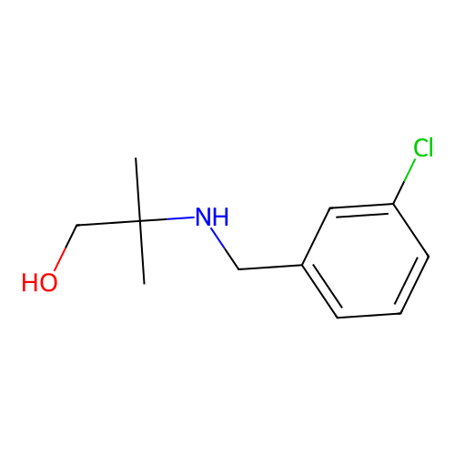 2-[(3-Chlorophenyl)methylamino]-2-methylpropan-1-ol structure
