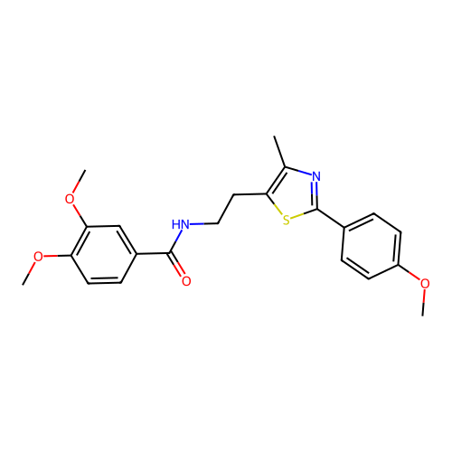 3,4-dimethoxy-N-{2-[2-(4-methoxyphenyl)-4-methyl-1,3-thiazol-5-yl]ethyl}benzamide structure