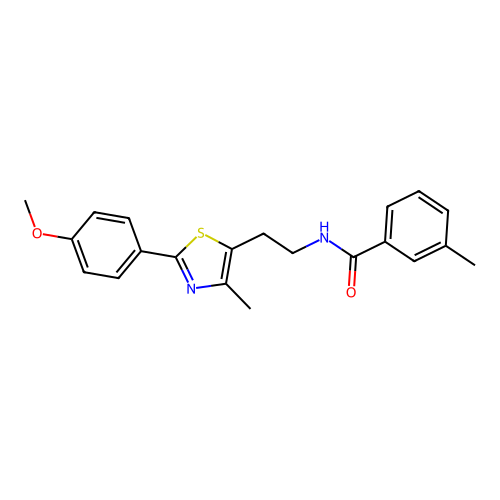N-{2-[2-(4-methoxyphenyl)-4-methyl-1,3-thiazol-5-yl]ethyl}-3-methylbenzamide structure