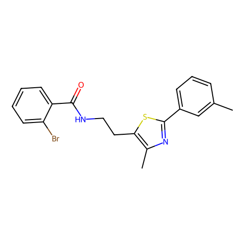 2-bromo-N-{2-[4-methyl-2-(3-methylphenyl)-1,3-thiazol-5-yl]ethyl}benzamide structure