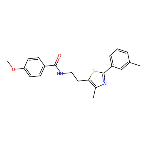 4-methoxy-N-{2-[4-methyl-2-(3-methylphenyl)-1,3-thiazol-5-yl]ethyl}benzamide structure